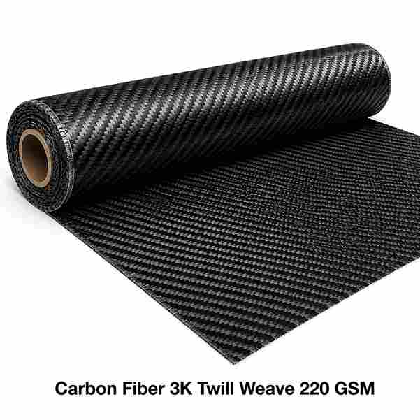 Carbon fiber 3K,Twill weave 220 GSM